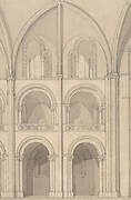 Perspective Elevation of Part of the Abbey Church of Saint Stephen at Caen, Normandy