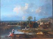 Landscape with Figures and Flocks