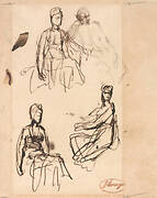 Seated Woman: Three Studies