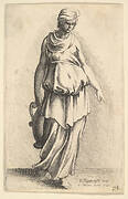 Standing female figure carrying a vessel