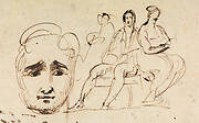 Portrait Sketch and Seated Figures