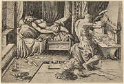 Venus Reclining with Vulcan at His Forge