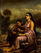 Shakuntala with Her Companion