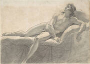 Male Nude Reclining on a Divan