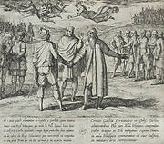 Garci Fernandez and Gonzalo Gustos, Father of the Infantes, Persuade Ruy Velazquez to Make Peace