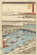 One Hundred Famous Views of Edo “Nihonbashi Bridge in the Morning Snow”