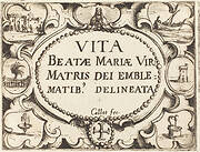 Title Page for "The Life of the Virgin in Emblems"