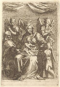 The Holy Family with Two Angels