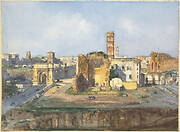 The Arch of Titus and the Temple of Venus and Rome near the Roman Forum