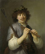 Rembrandt as a Shepherd with a Staff and Flute