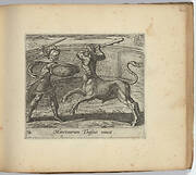 Theseus and the Minotaur (Minotaurum Theseus vincit), from The Metamorphoses of Ovid (Metamorphosean Sive Transformationum), plate 74