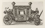 Side view of the Second Carriage of Lord Castelmaine built in 1686 by Andrea Cornely after his own designs