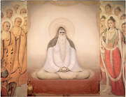 Triptych of Buddhist, Saint Vimalakirti (Yuima)