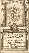 Frontispiece for The Rules of the Order of Our Lady