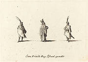 Lady in Long Cloak, and Two Gentlemen