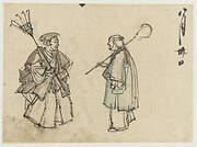 Drawing of Takasago, Noh play, from an album