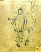 The Self Portrait Sketch of Raja Ravi Varma