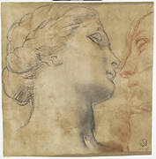 Two Studies of Woman’s Head (for “Christ Taking Leave of His Mother”, Chantilly, Musée Condé)