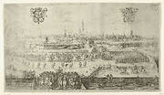 Aankomst van de stoet bij de stadspoort van Antwerpen; intocht van Ferdinand te Antwerpen in 1635 (nr. 3)