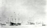 A Dutch Fleet Lying at Anchor