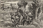 Caricature of the Laocoon Group