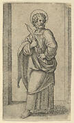 Saint Bartholomew, knife in his right hand, from the series 'Piccoli Santi' (Small Saints)