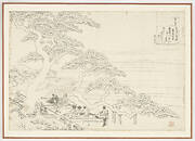 Preparatory drawing for a print in the series Hyakunin isshu uba ge etoki: Fujiwara no Okikaze