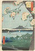 One Hundred Famous Views of Edo “Suijin Shrine and Massaki on the Sumidagawa River”