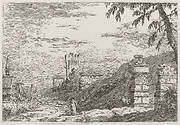 Landscape with Tower and Two Ruined Pillars [left]