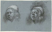 Two Studies of Heads, Self-Portraits