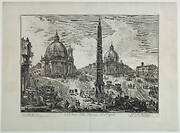 View of the Piazza del Popolo, Rome from series : "Vedute di Roma", v. II