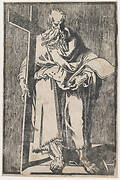 Saint Philip standing holding a book and a cross