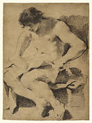 Study of a Seated Young Man