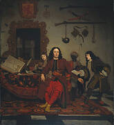 Portrait of Thomas Hees (1634-1692), with his Nephews Jan (b. 1662/63) and Andries (b. 1669/70) Hees, and his Servant Thomas