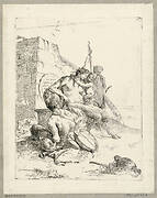 Satyr Family with an Obelisk, plate 11 from the Scherzi di Fantasia