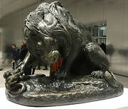 Lion au serpent, bronze conservé au musée du Louvre