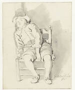 Sleeping Boy Sitting in a Chair