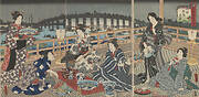 Four Seasons of the Eastern Metropolis: Night Scene in Ryogoku