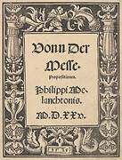 Title-border to Melanchthon’s “Vonn der Messe”