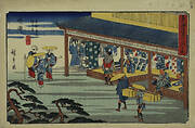 The Dye Craft Shops of Arimatsu, Narumi, from the series The Fifty-three Stations of the Tokaido (Gyosho edition)