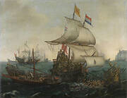 Dutch Ships Ramming Spanish Galleys off the English Coast, 3 October 1602