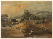 Pastoral Scene in Hilly Landscape