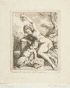 Bacchante et jeune satyre