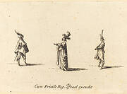 Lady with Plumed Hat, and Two Gentlemen