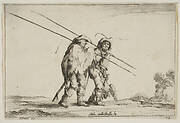 Plate 13: Two pikemen walking towards the right, each with their pikes in their right hands, from 'Various Figures' (Agréable diversité de figures)