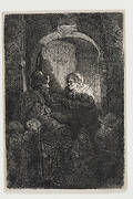 Woman at a Door-Hatch talking to a Man and Children (The Schoolmaster)