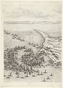 Beleg van Saint Martin op het Île de Ré, juli-november 1627 (centrale kaart, deel linksboven)