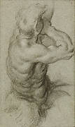 Study of Triton Blowing a Conch Shell (recto); Partial Study of an Arm (verso)