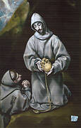 St Frnacis of Assis and brother Leo meditating on death