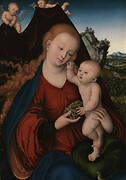 The Virgin and child with a Bunch of Grapes